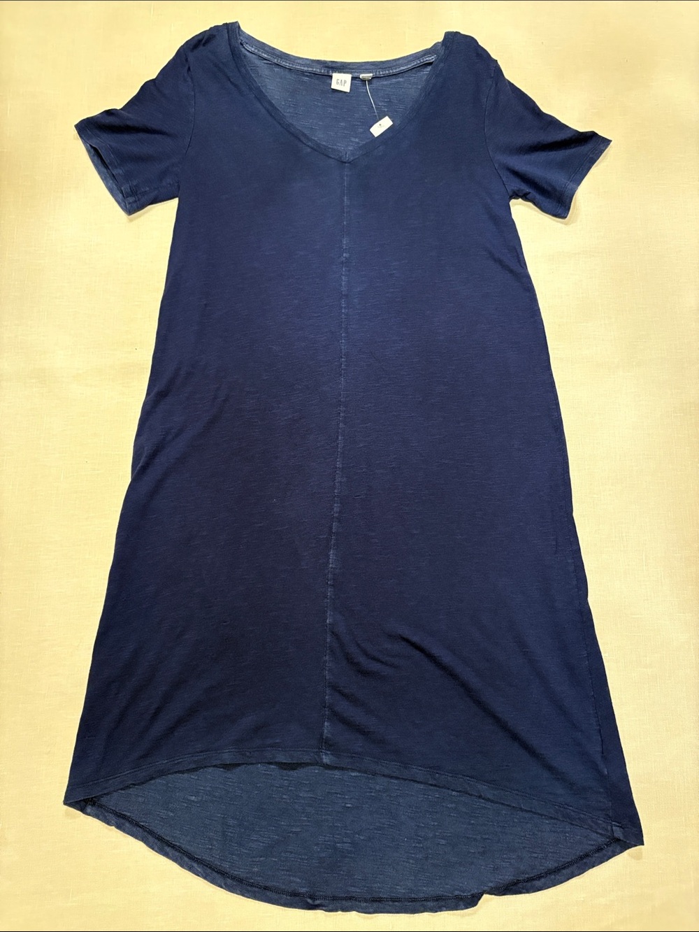 GAP Navy Short-Sleeve V-Neck Tunic Dress